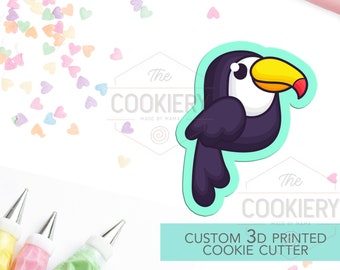 Cortador de galletas con forma de tucán - Cortador de aves de verano - Barbacoa de verano - Cortador de galletas impreso en 3D - TCK34133