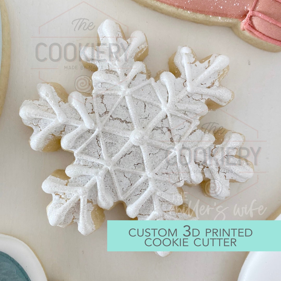 Winter Snowflake Cookie Cutter - Christmas Cookie Cutter - 3D Printed ...
