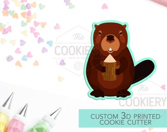Beaver Cookie Cutter - Cute Beaver Cutter  - 3D Printed Cookie Cutter - TCK74107