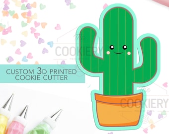 Cactus in a Pot Cookie Cutter, Cute Cactus Cutter - 3D Printed Cookie Cutter - TCK16100