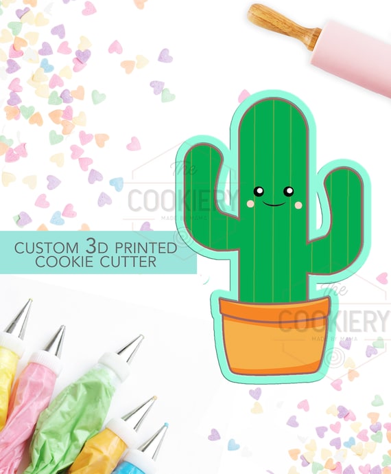 Cactus in a Pot Cookie Cutter, Cute Cactus Cutter - 3D Printed Cookie  Cutter - TCK16100