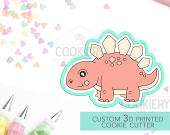 Dinosaur Cookie Cutter - Stegosaurus Cookie Cutter -  3D Printed Cookie Cutter - TCK34108