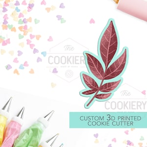 Kakform med höstlöv - Rustik höstkakform - 3D-utskriven kakform - TCK86148