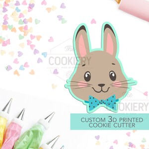 Easter Bunny with Bowtie - Easter Cookie Cutter -  3D Printed Cookie Cutter - TCK12129