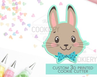 Easter Bunny with Bowtie - Easter Cookie Cutter -  3D Printed Cookie Cutter - TCK12129