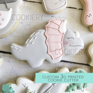 Dinosaur Cookie Cutter - Triceratops Cookie Cutter -  3D Printed Cookie Cutter - TCK34109