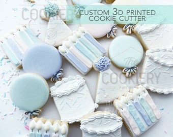 Ensemble de mini emporte-pièces d'anniversaire - Mini emporte-pièces d'anniversaire - emporte-pièce imprimé 3D - TCK89157 - Lot de 4