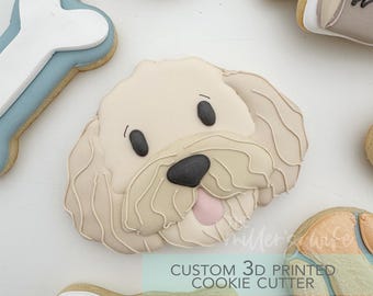 Dog Face Cookie Cutter-  Dog Birthday Cookie Cutter -   3D Printed Cookie Cutter - TCK34203