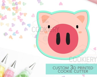 Pig Face Cookie Cutter - Hog Cutter - Piglet Cookie Cutter - 3D Printed Cookie Cutter - TCK34100