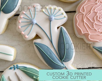 Cortador de galletas con forma de flor - Cortador de galletas de primavera - Cortador de galletas impreso en 3D - TCK88111