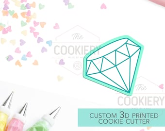 Diamond Cookie Cutter -  Diamond Shape Cookie Cutter - 3D Printed Cookie Cutter - TCK15103