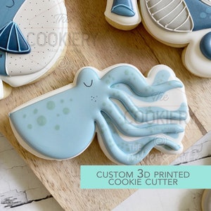 Octopus Cookie Cutter -  Summer Cookie Cutter -   3D Printed Cookie Cutter - TCK29116