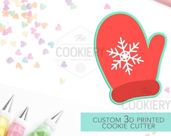 Winter Mitten Cookie Cutter - Christmas Mitts Cookie Cutter - Winter Christmas Cutter -   3D Printed Cookie Cutter - TCK84173