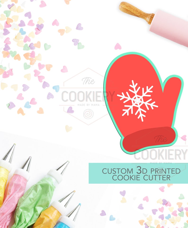 Winter Handschuh Cookie Cutter - Weihnachts Mitts Cookie Cutter - Winter Weihnachten Cutter - 3D Gedruckt Cookie Cutter - Tck84173