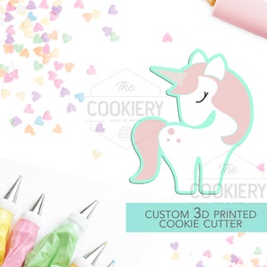 Unicorn Cookie Cutter - Princess Unicorn Cookie Cutter - 3D Printed Cookie Cutter -TCK13112