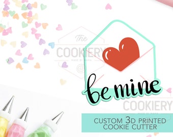 Be Mine Love Letter Cookie Cutter - Valentine's Day Cookie Cutter - 3D Printed Cookie Cutter - TCK44131