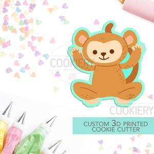 Monkey Cookie Cutter - Jungle Safari Monkey Cookie Cutter - 3D Printed Cookie Cutter - TCK34160