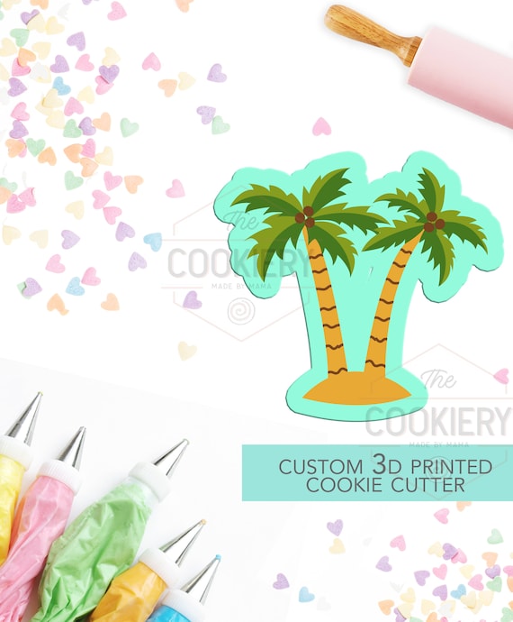 Palm Trees Cookie Cutter Tropical Beach Cookie Cutter 3D Etsy