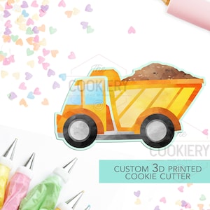 Dump Truck Cookie Cutter, Construction Cookie Cutter, Automobile Cookie Cutter- 3D Printed Cookie Cutter - TCK27113