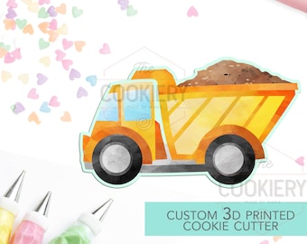 Dump Truck Cookie Cutter, Construction Cookie Cutter, Automobile Cookie Cutter- 3D Printed Cookie Cutter - TCK27113