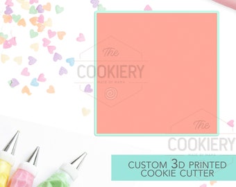 Cortador de biscoitos quadrado básico - Cortador de biscoitos impresso em 3D - TCK73107