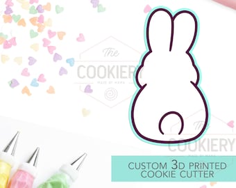 Bunny Behind, Bunny Butt, Bunny Tail Easter Bunny 3D Printed Cookie Cutter - TCK12155