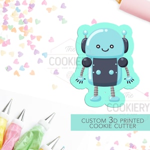 Robot Cookie Cutter - Cute Robot Cutter -  3D Printed Cookie Cutter - TCK81102