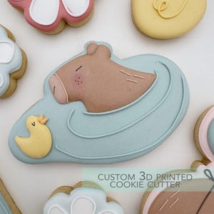 Capybara in Water Cookie Cutter -  Birthday Party Capybara Cookie Cutter -   3D Printed Cookie Cutter - TCK68125