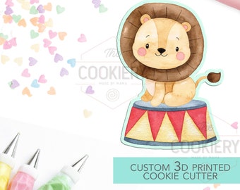 Circus Lion Cookie Cutter, Circus Theme Cookie Cutter - 3D Printed Cookie Cutter - TCK14108