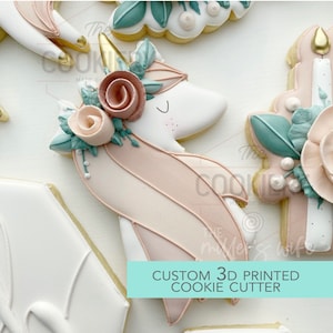 Cute Unicorn Cookie Cutter - Fairytale Cookie Cutter  - 3D Printed Cookie Cutter - TCK88342
