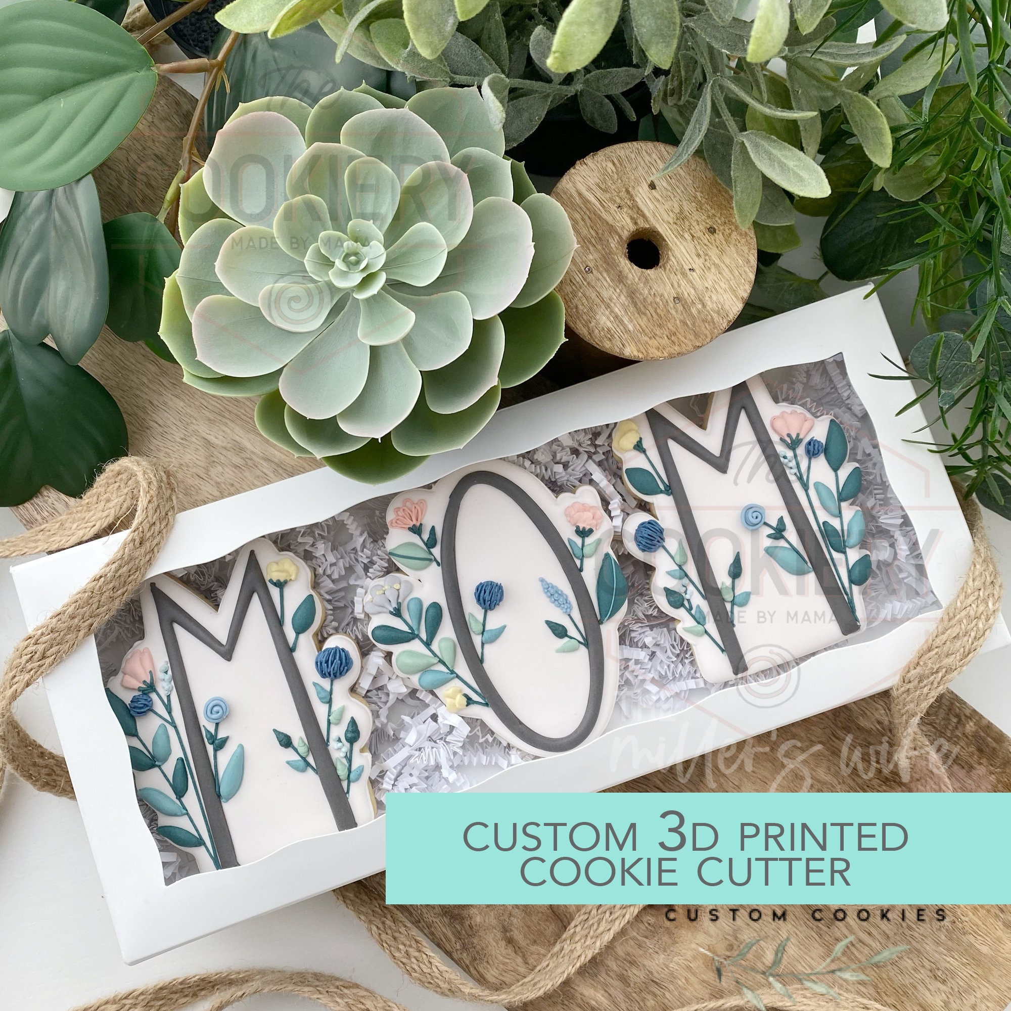 MOM Lettering Set - 2 or 3 PC Set - Mother's Day Cookie Cutters ...