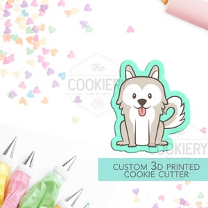 Dog Cookie Cutter -  Furry Dog Breed Cookie Cutter - 3D Printed Cookie Cutter - TCK34122