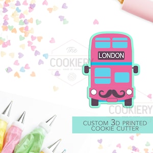 Double Decker Bus Cookie Cutter - London Bus - London Cookie Cutters - 3D Printed Cookie Cutter - TCK74102