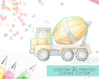 Cement Mixer Cookie Cutter, Construction Cookie Cutter, Automobile Cookie Cutter- 3D Printed Cookie Cutter - TCK27122