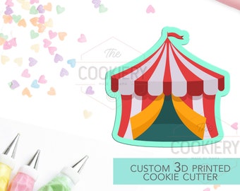 Circus Tent Cookie Cutter - Circus Cookie Cutter - 3D Printed Cookie Cutter - TCK83100