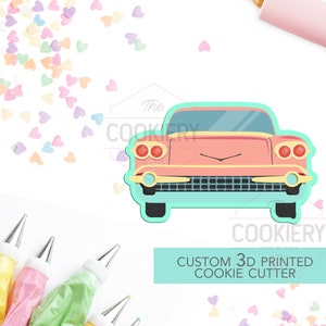 Cadillac Cookie Cutter - 50&#39;s Cutter - Retro Cookie Cutter -  Vintage Car Cookie Cutter - 3D Printed Cookie Cutter - TCK17103