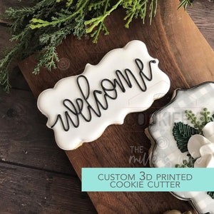 Classic Plaque Cookie Cutter -  Cookie Cutter Plaque - 3D Printed Cookie Cutter - TCK36167