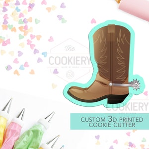 Cowboy Boot Cookie Cutter -  Western Theme Cutter -  3D Printed Cookie Cutter - TCK81108