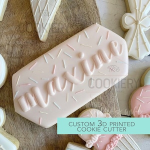Elongated Hexagon Shape Plaque - Skinny  Plaque   - 3D Printed Cookie Cutter - TCK88281