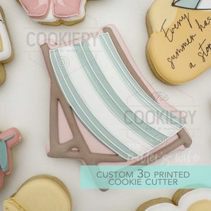 Cortador de biscoitos para cadeira de praia - Cortador de biscoitos de praia de verão - Cortador de biscoitos impresso em 3D - TCK29136