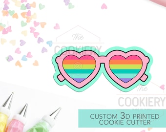 Heart Sunglasses Cookie Cutter - Sunglasses Cookie Cutter - 3D Printed Cookie Cutter - TCK72108