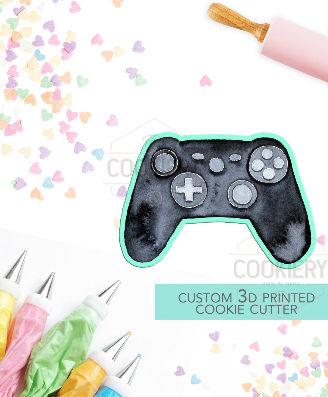 Video Game Controller Cookie Cutter Father's Day Cookie Etsy