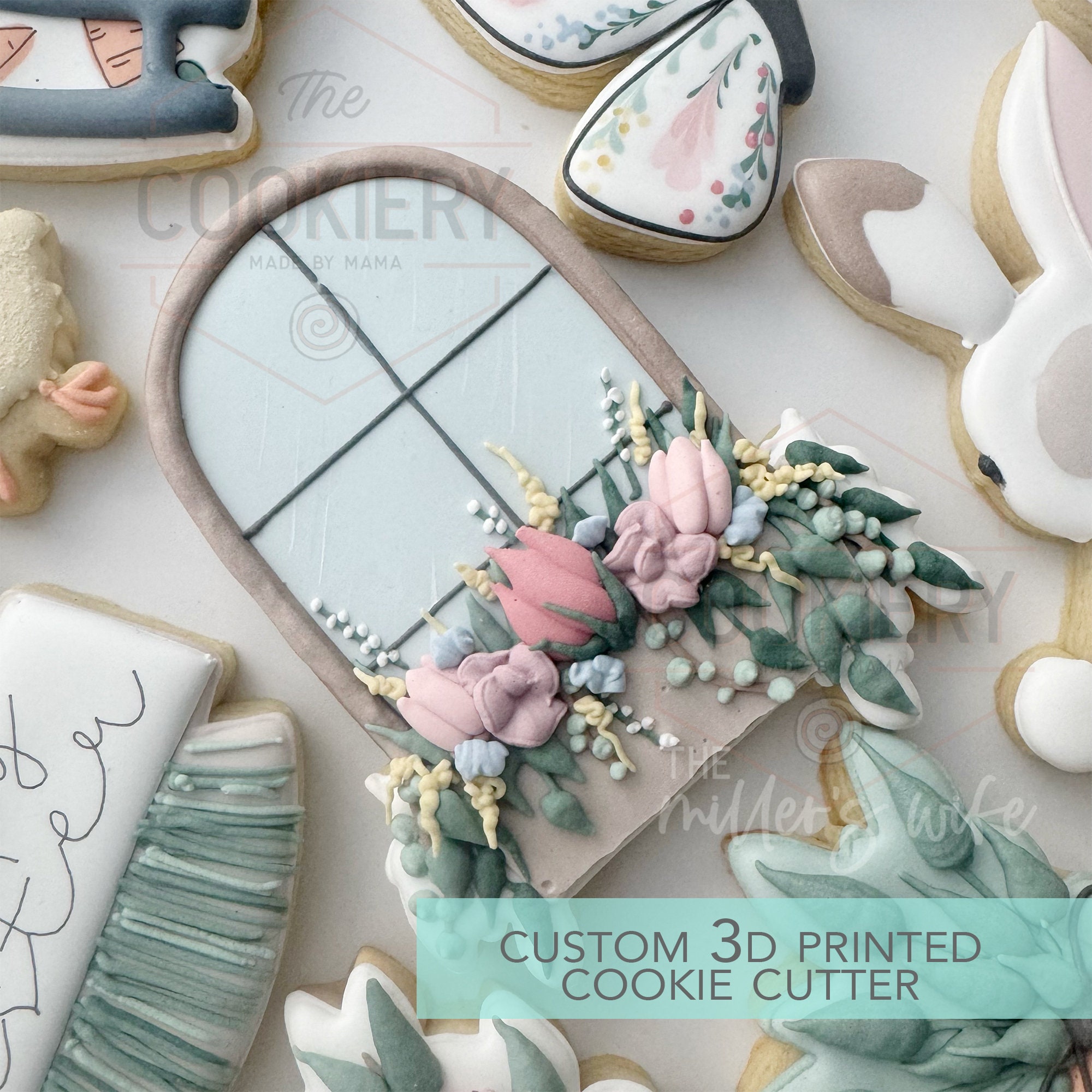 Spring Window Cookie Cutter - Easter Cookie Cutter -  3D Printed Cookie Cutter - TCK13196