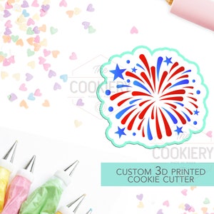 Fireworks Cookie Cutter - Firecracker Cookie Cutter - New Year&#39;s Eve -  Fourth of July 3D Printed Cookie Cutter - TCK74123