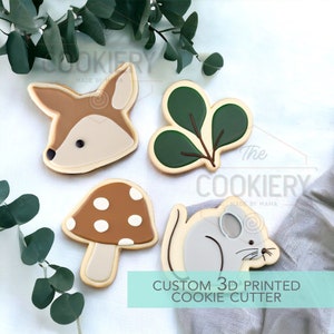 Mini Woodland Fall Set Cookie Cutter - Fall Mini Cookie Cutter - 3D Printed Cookie Cutter - TCK89207
