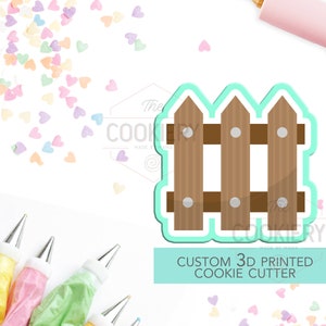 Picket Fence Cookie Cutter, Wooden Fence Cookie Cutter - 3D Printed Cookie Cutter - TCK58111