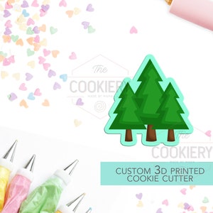 Pine Trees Cookie Cutter - Trio of Trees Cookie Cutter - Tree Line Cookie Cutter - 3D Printed Cookie Cutter - TCK64107