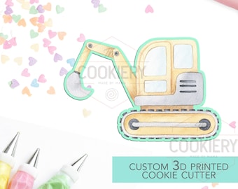 Excavator Cookie Cutter, Construction Cookie Cutter, Automobile Cookie Cutter- 3D Printed Cookie Cutter - TCK27121