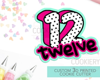 Tovolo Number Fun Cookie Cutters Set - 12 Pieces With Reversible Number & Star/Heart Templates