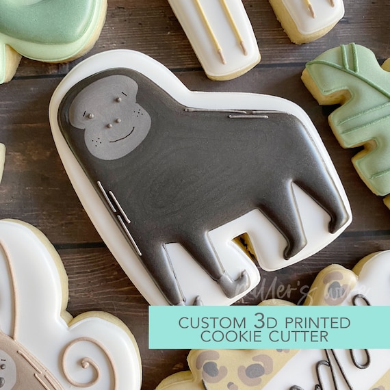 Gorilla Cookie Cutter Safari Animals Cookie Cutter 3D Etsy Canada